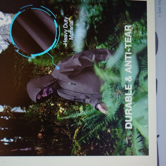 TideWe rain suit brown waterproof breathable lightweight rain gear Medium New - Picture 5 of 8